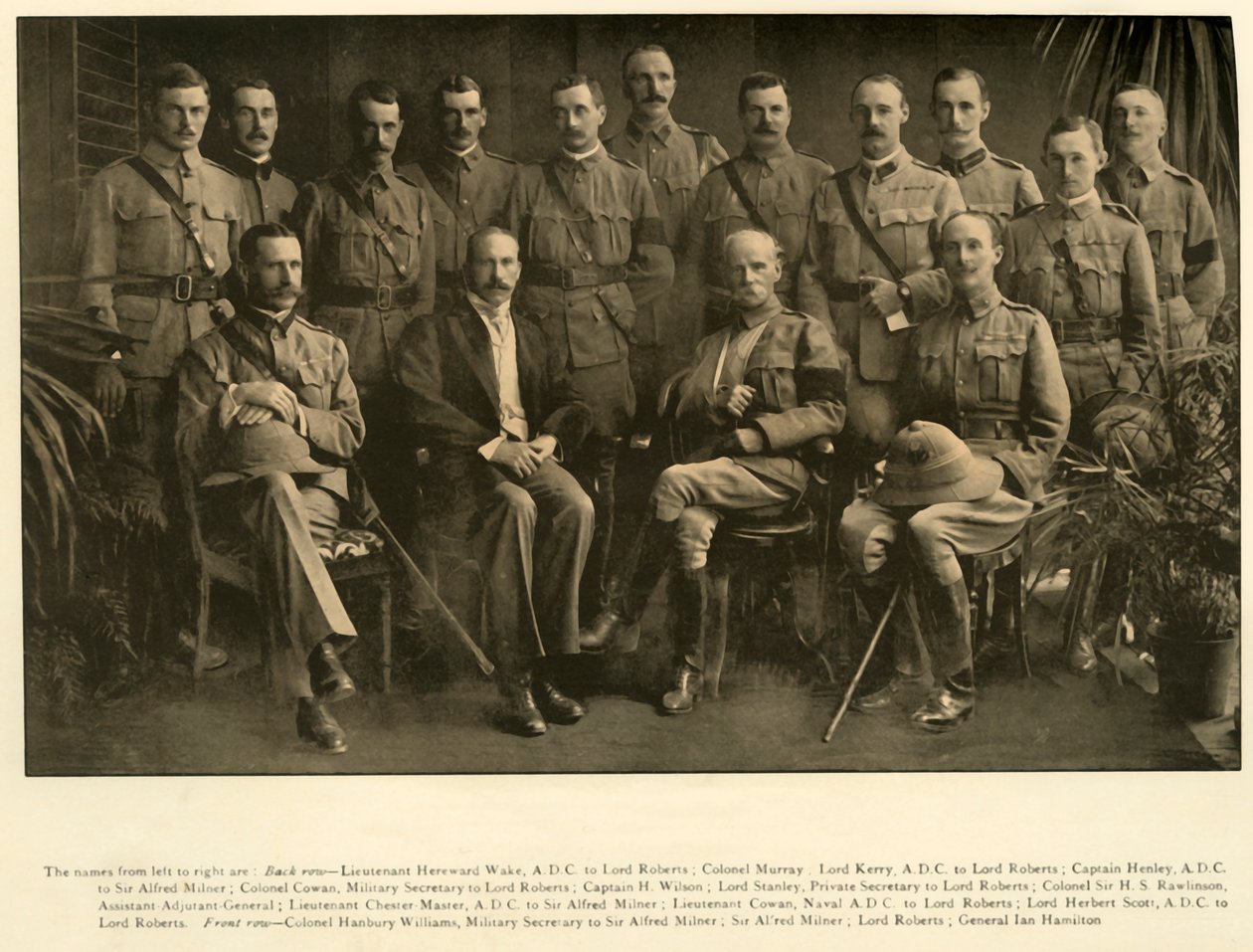 Lord Roberts et Sir Alfred Milner avec leurs états-majors personnels, 1900, 1901 - Unbekannt