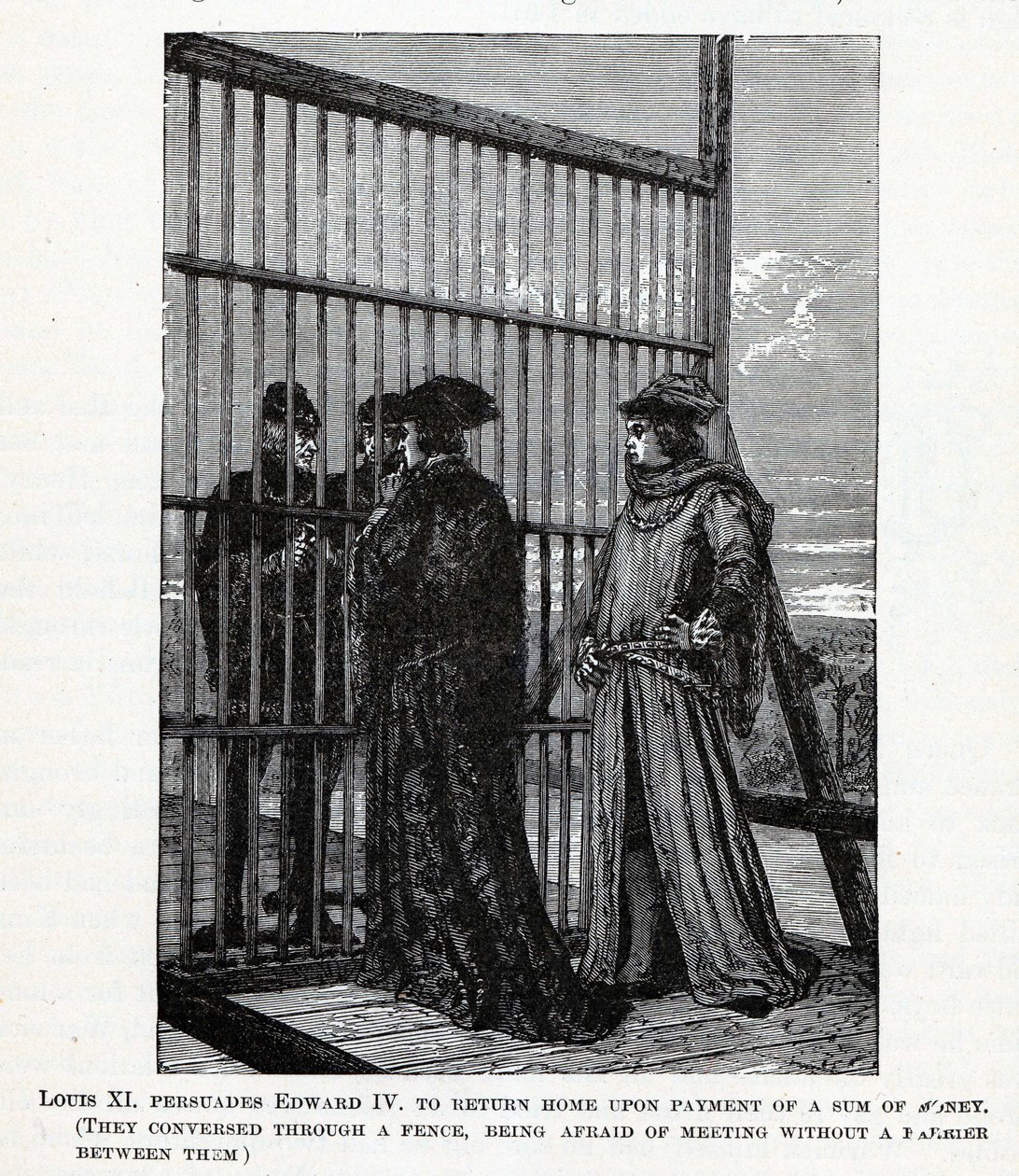 Louis XI persuade Édouard IV de rentrer chez lui avec une somme d