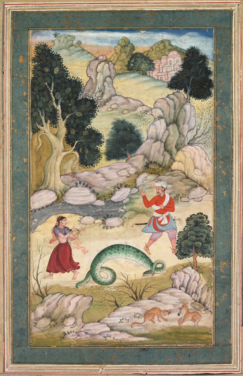 Les amants se séparant, page d