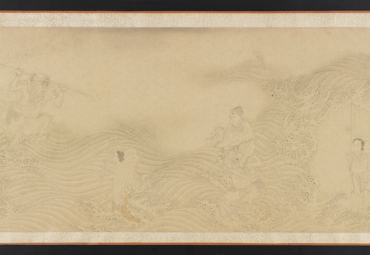 Luohans traversant terre et mer, dynastie Ming ou Qing, 17ème siècle - Unbekannt