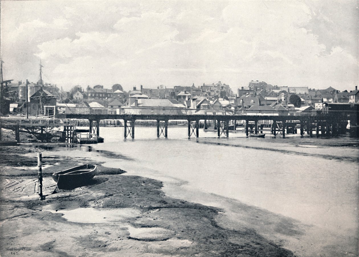 Lymington - Le Pont et la Ville, depuis la rivière, 1895 - Unbekannt