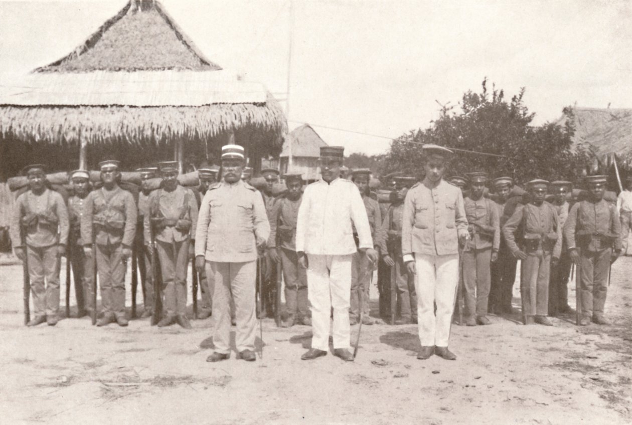 Chemin de fer Madeira-Mamoré : À la frontière Bolivie-Brésil : Officiers et soldats boliviens, 1914 - Unbekannt