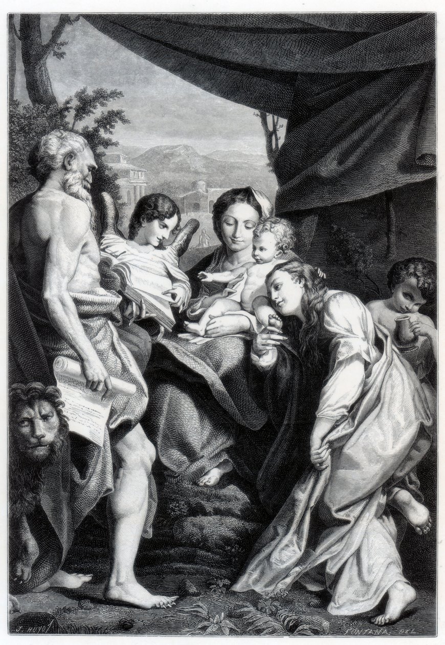 Madone et Enfant avec Saint Jérôme et Marie-Madeleine, 1525-1528 - Unbekannt