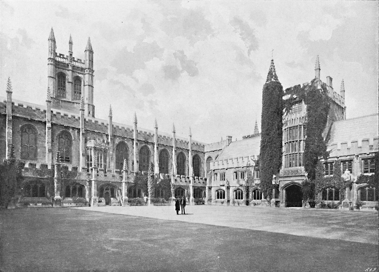 Collège Magdalen - Cloître et tours Bell et Founders, vers 1896 - Unbekannt