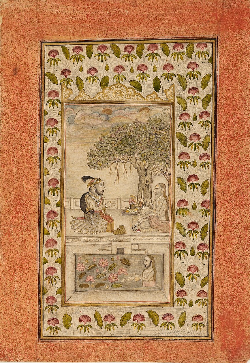 Maharana Sangram Singh II visitant un yogi - Unbekannt