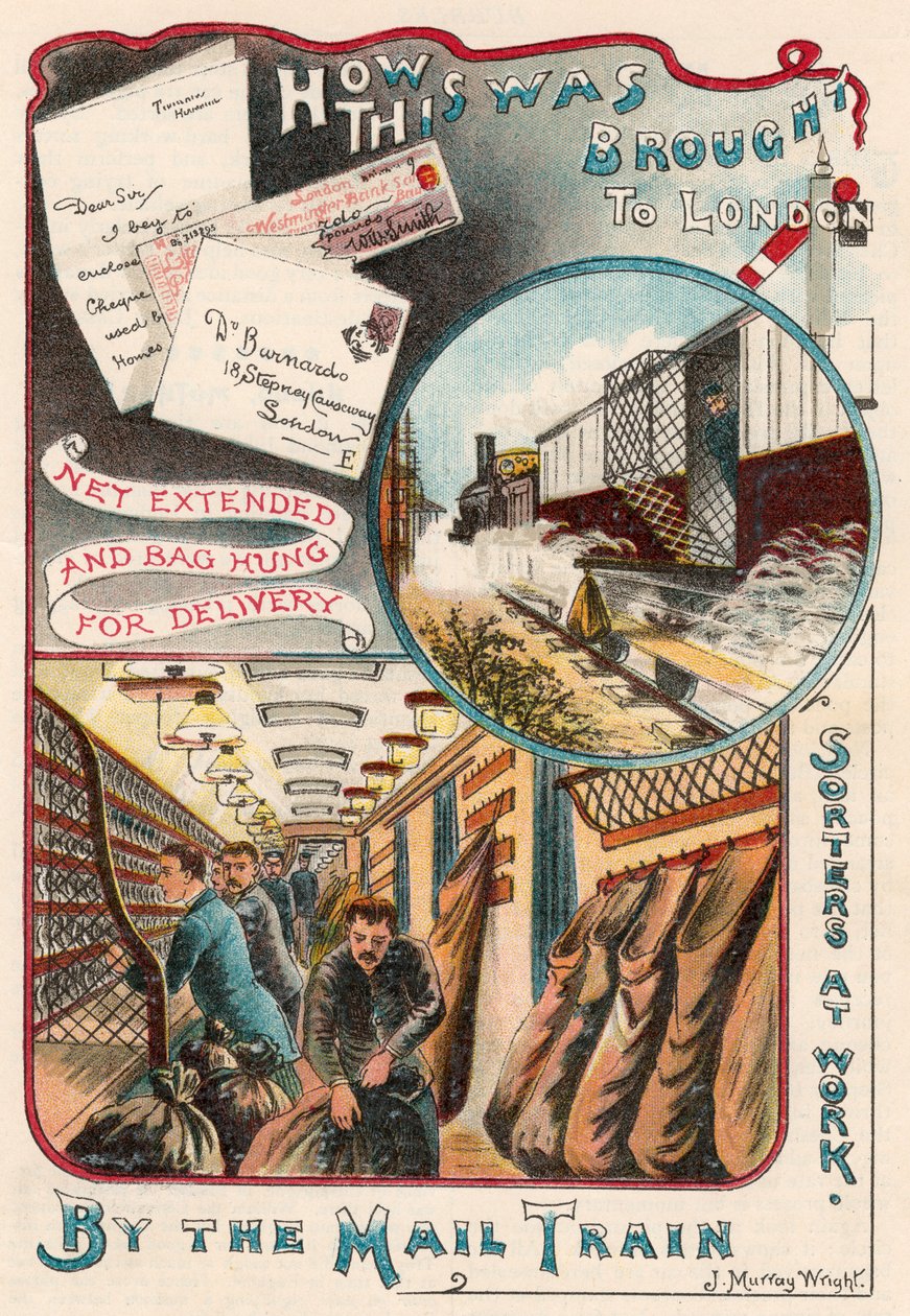 Train postal transportant des lettres vers Londres depuis des villes et des cités de Grande-Bretagne, vers 1900 - Unbekannt