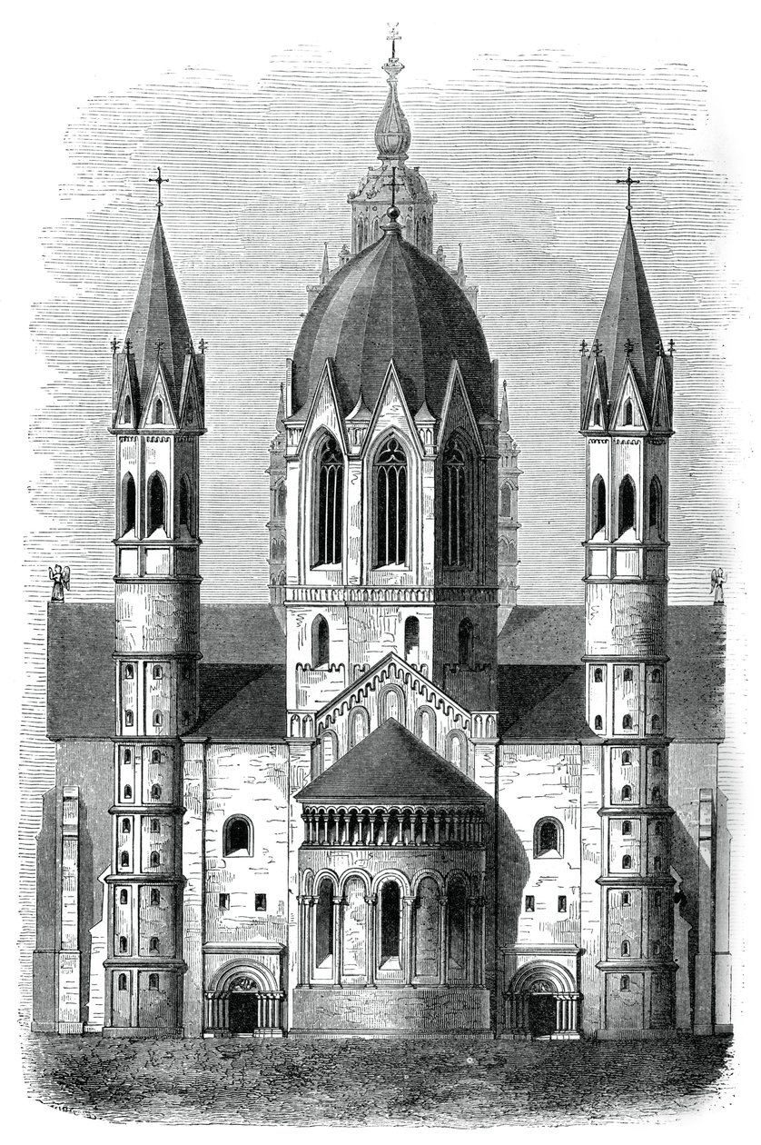 Cathédrale de Mayence, Rhin, Allemagne, 12e et 13e siècle, 1870 - Unbekannt