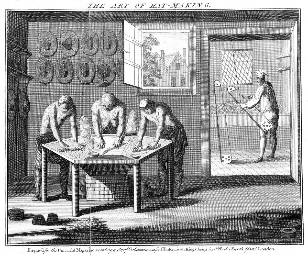 Fabrication de chapeaux de castor, 1750 - Unbekannt