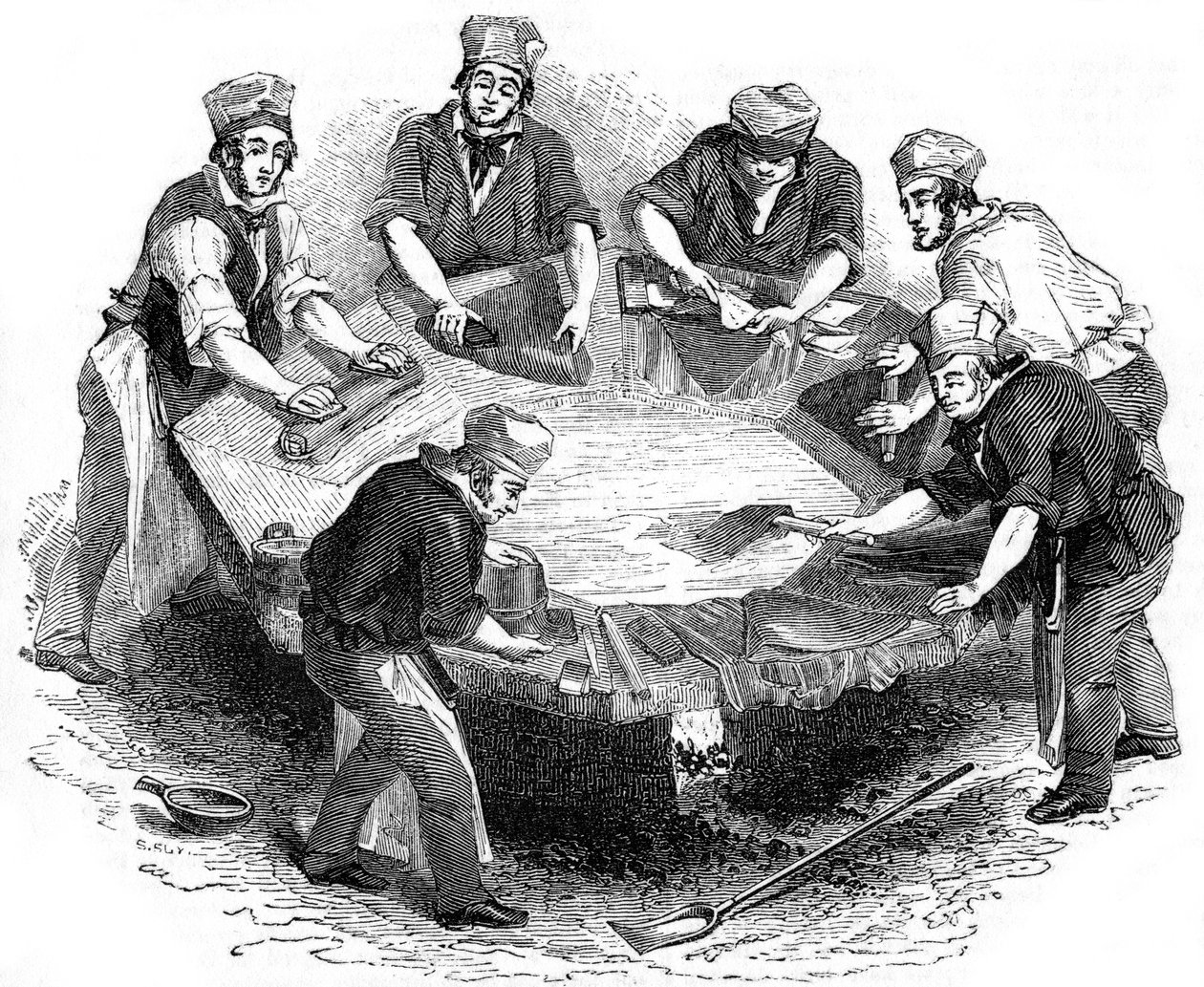 Fabrication de chapeaux de castor, 1841 - Unbekannt