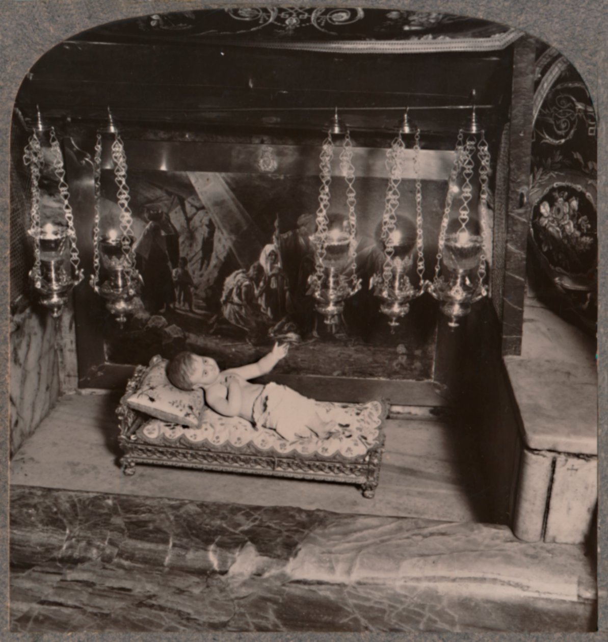 Mangeoire du Christ, Église de la Nativité, Bethléem, vers 1900 - Unbekannt