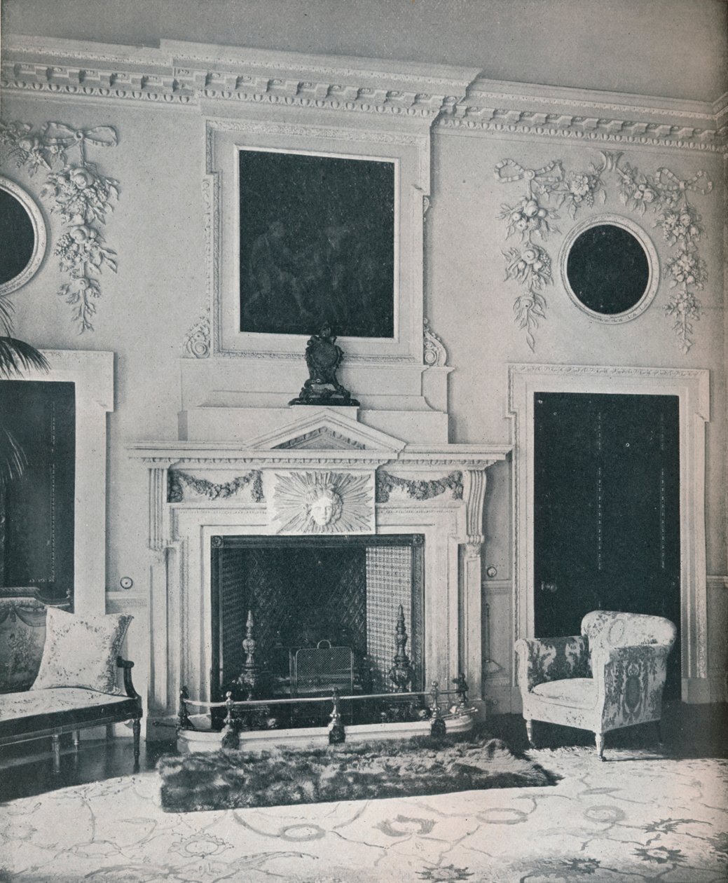 Cheminée dans le salon d