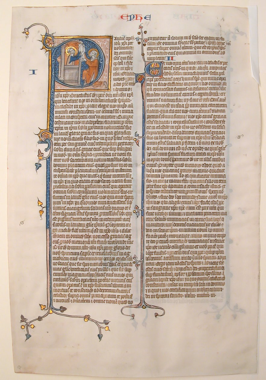 Feuille de manuscrit avec l