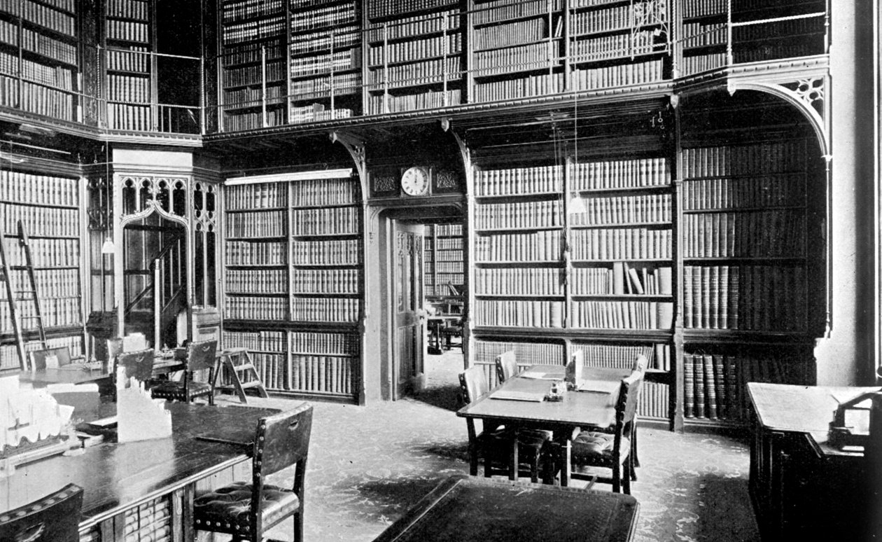 Salle des cartes, bibliothèque de la Chambre des communes, Palais de Westminster, Londres, vers 1905 - Unbekannt