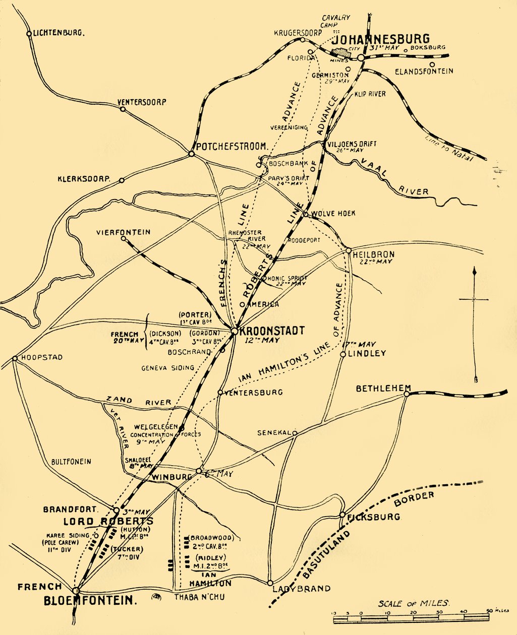 Carte montrant les lignes d
