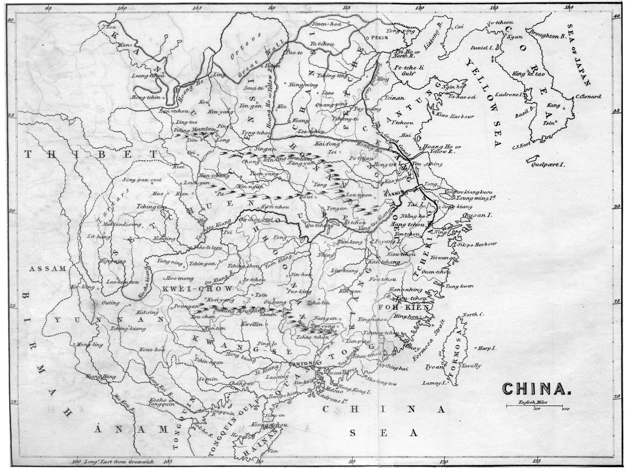 Carte de la Chine, 1847 - Unbekannt