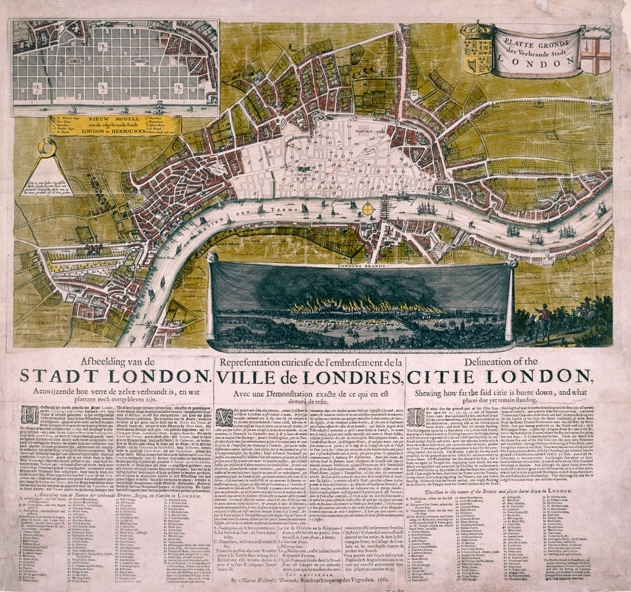 Carte de Londres, 1666 - Unbekannt