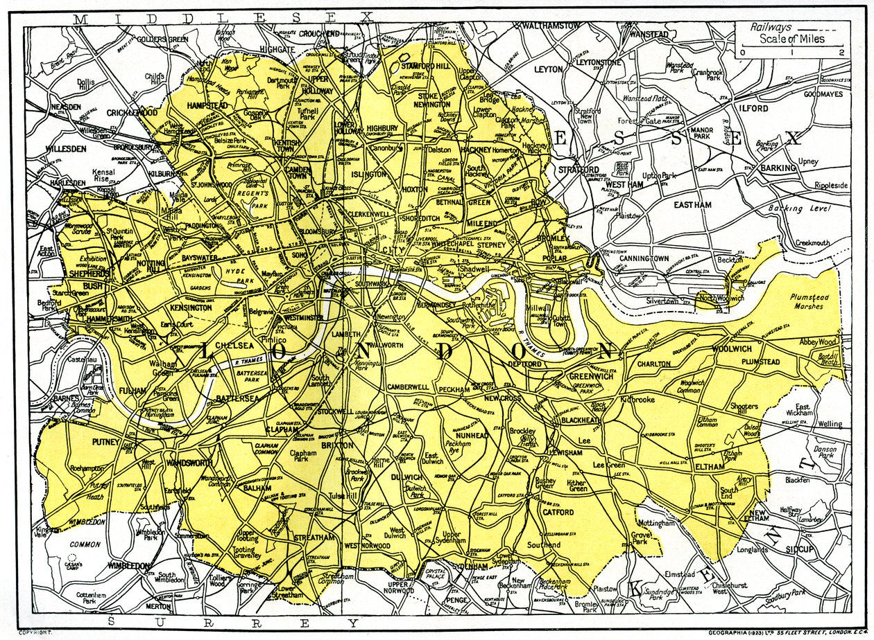 Carte de Londres, 1924-1926 - Unbekannt