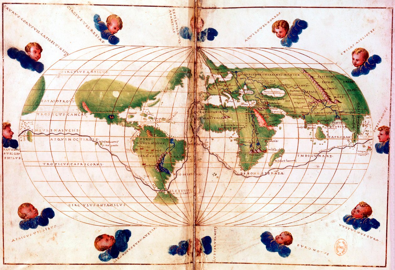 Carte du voyage autour du monde de Magellan, 1519-1521 - Unbekannt