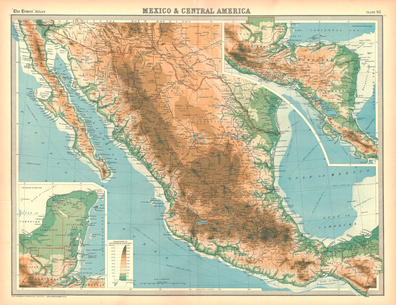 Carte du Mexique et de l