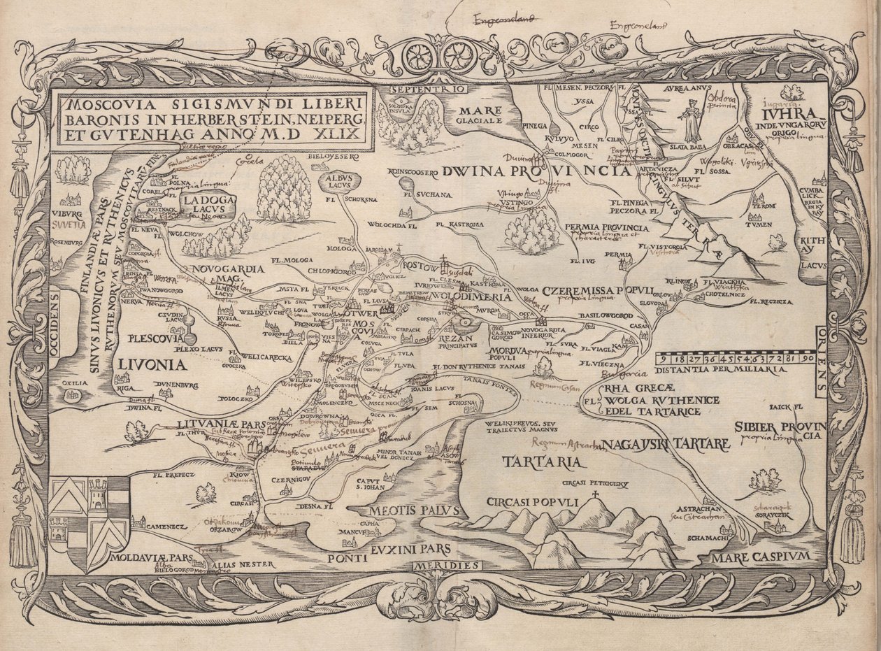 Carte de la Russie De : Rerum Moscoviticarum commentarii.., 1556 - Unbekannt