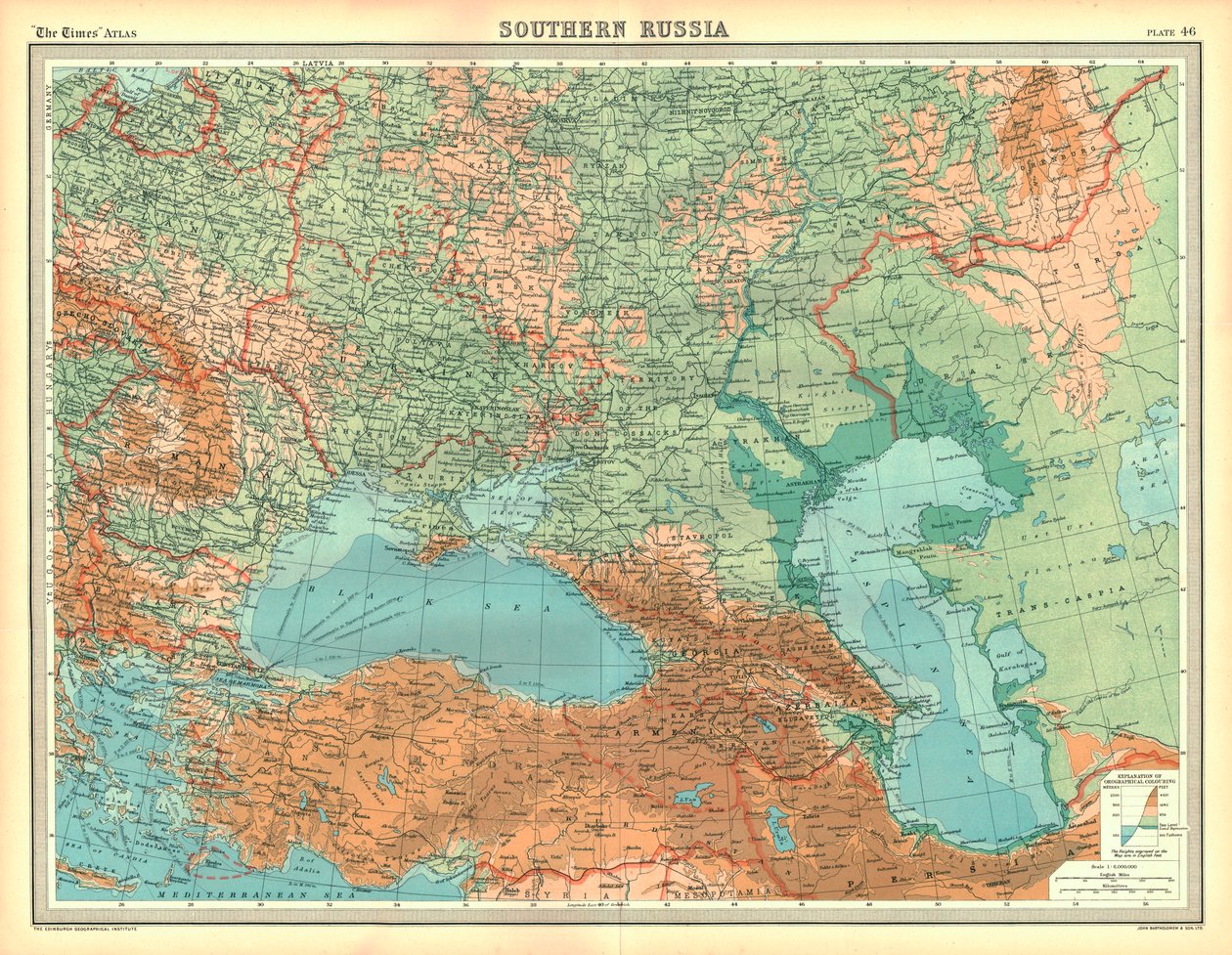 Carte de la Russie méridionale - Unbekannt