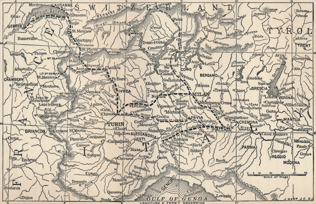 Carte de la campagne de Marengo, 1800, 1896 - Unbekannt