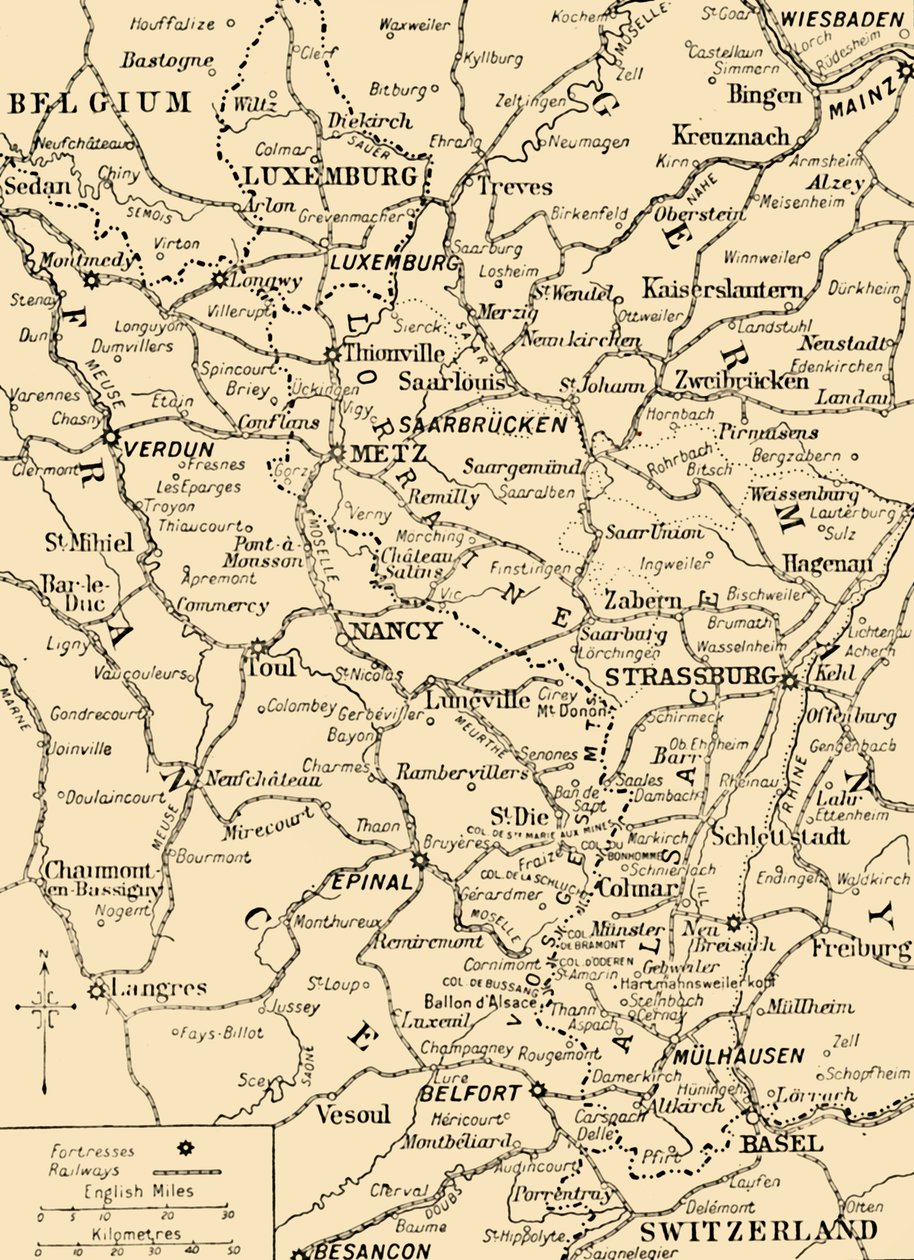 Carte montrant la frontière entre la France et l