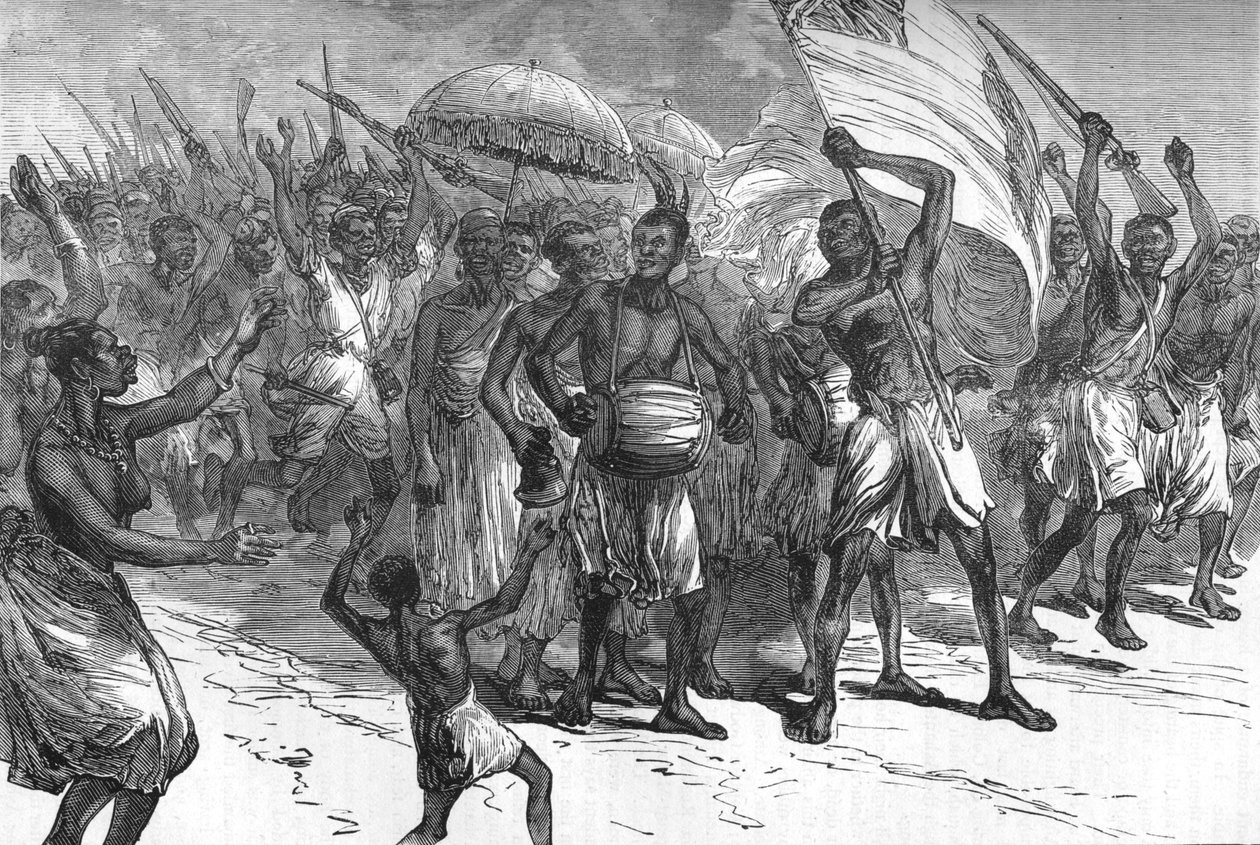 Marche des guerriers Ashantee, vers 1880 - Unbekannt