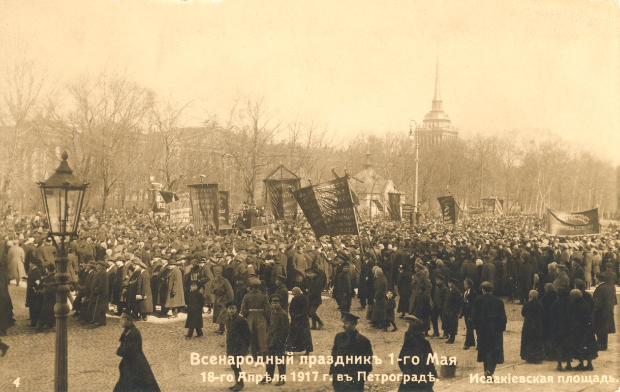 Manifestants à Saint-Pétersbourg, Révolution russe, 1917 - Unbekannt
