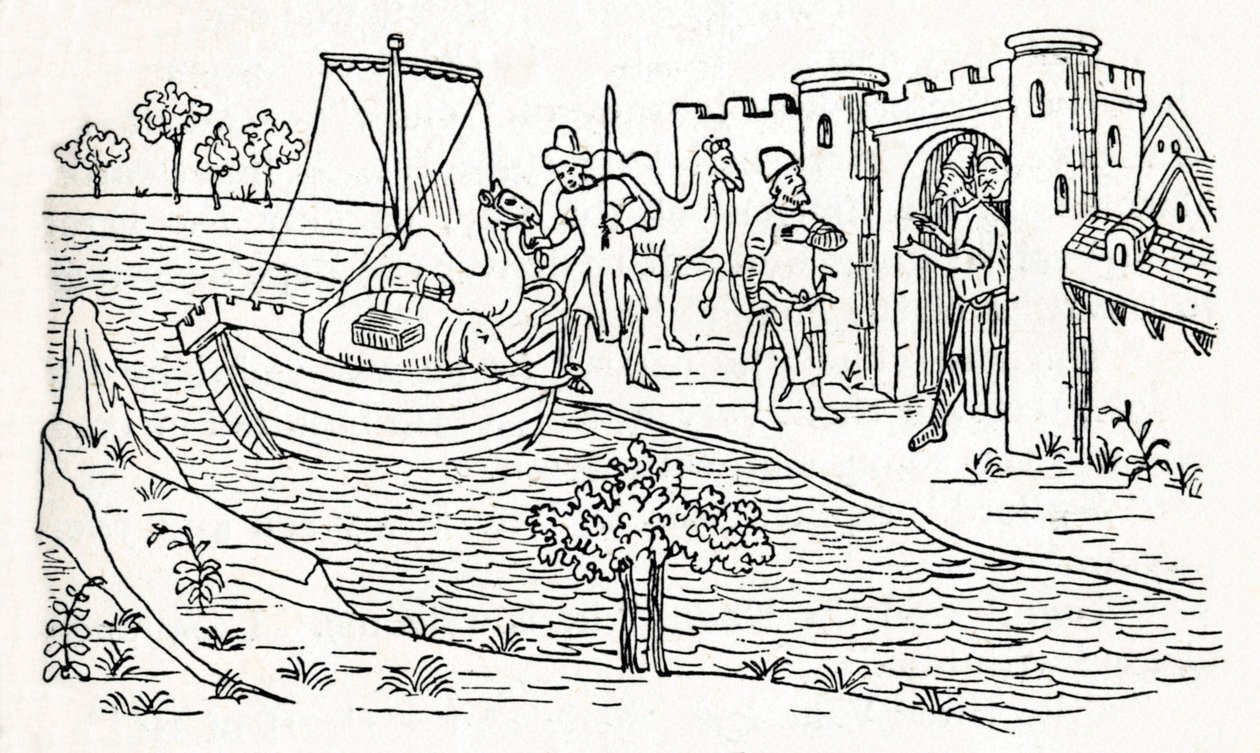 Marco Polo débarque à Ormuz, vers 1300, 1912 - Unbekannt