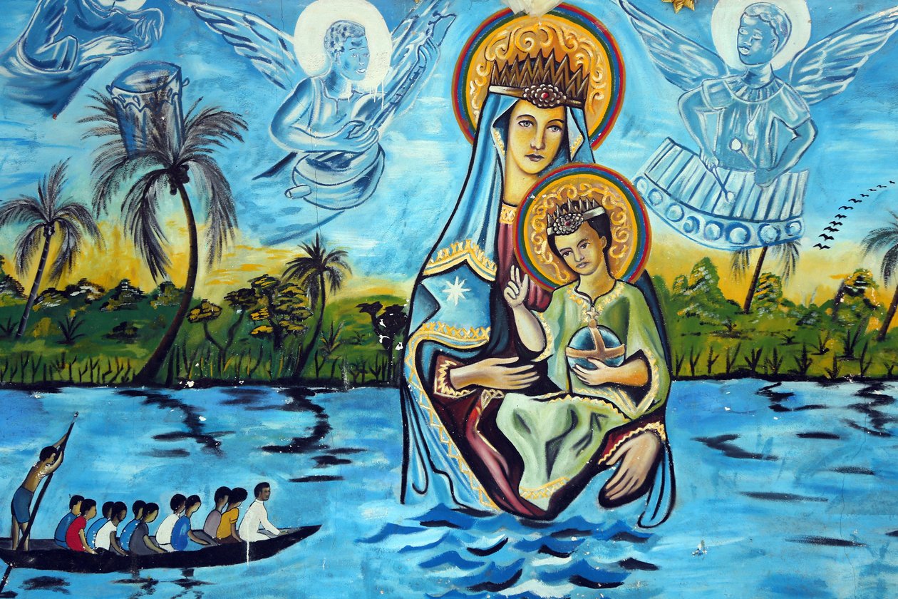 Sanctuaire marial Notre-Dame du lac, Togo. Peinture murale. Togo - Unbekannt