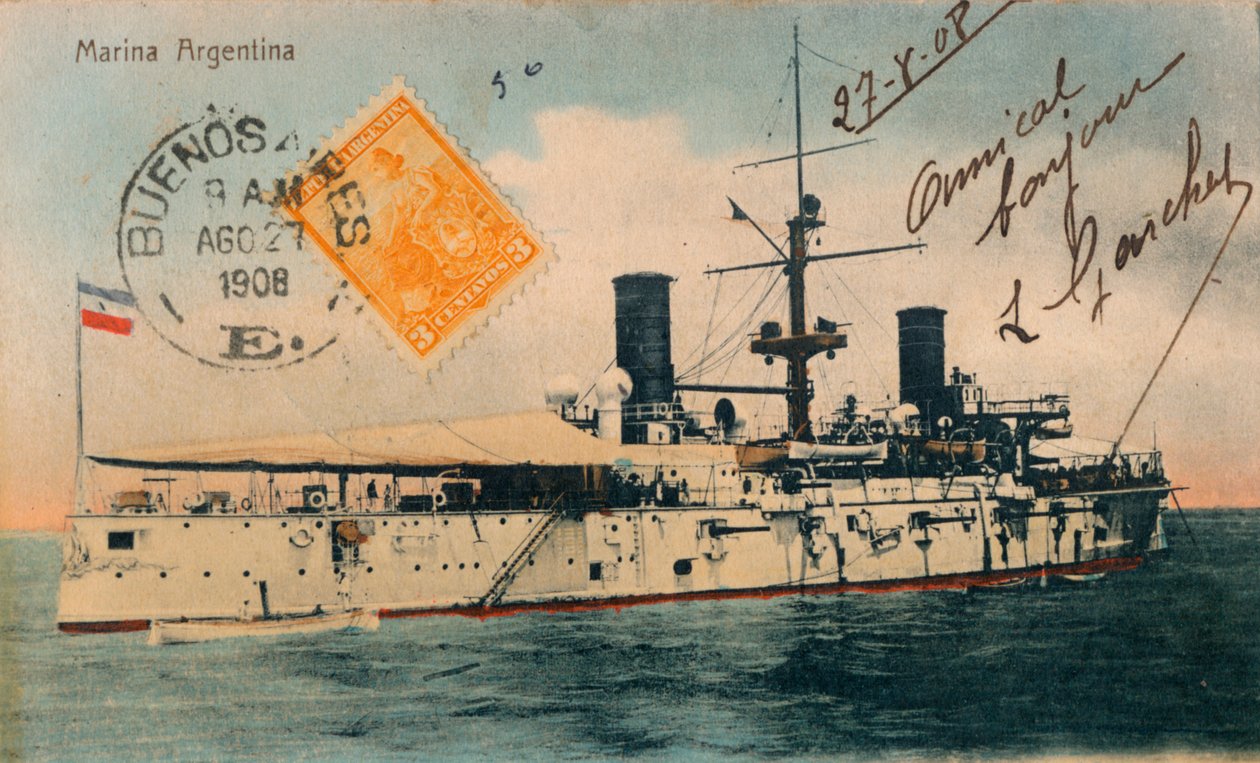 Marina Argentina. Cuirassé, Belgrano, vers 1908 - Unbekannt