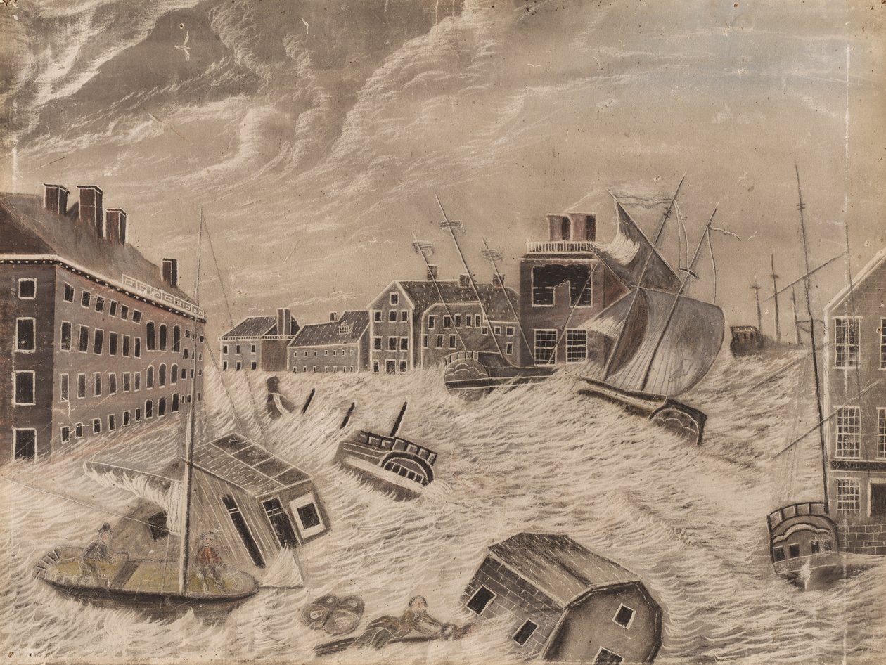 Place du Marché, Providence, Rhode Island, pendant la grande tempête de septembre, 1815 - Unbekannt