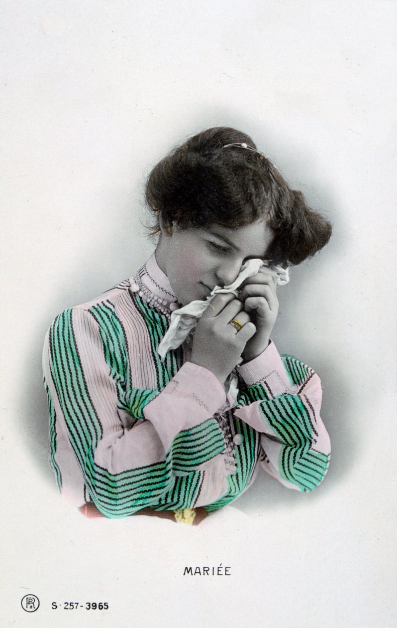 Mariés, carte postale française vintage, vers 1900 - Unbekannt
