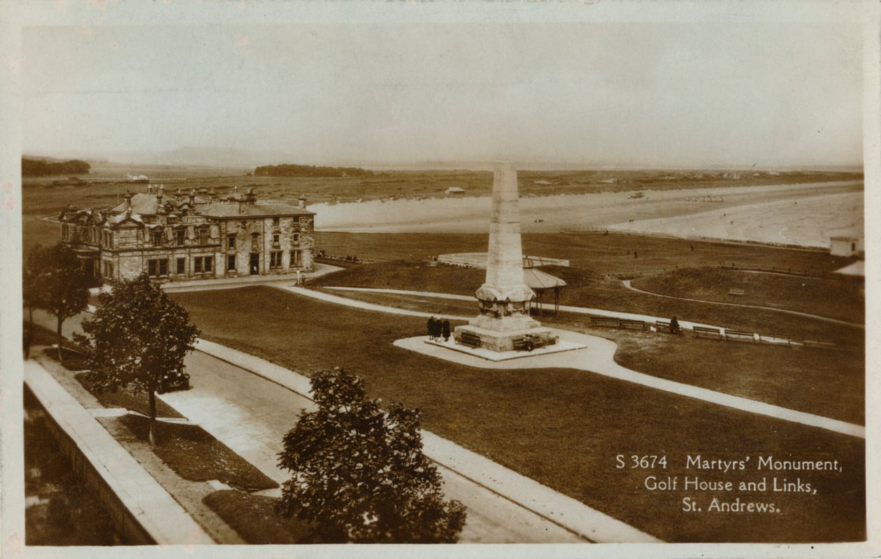 Monument des martyrs, Golf House et Links, St. Andrews, vers 1900 - Unbekannt