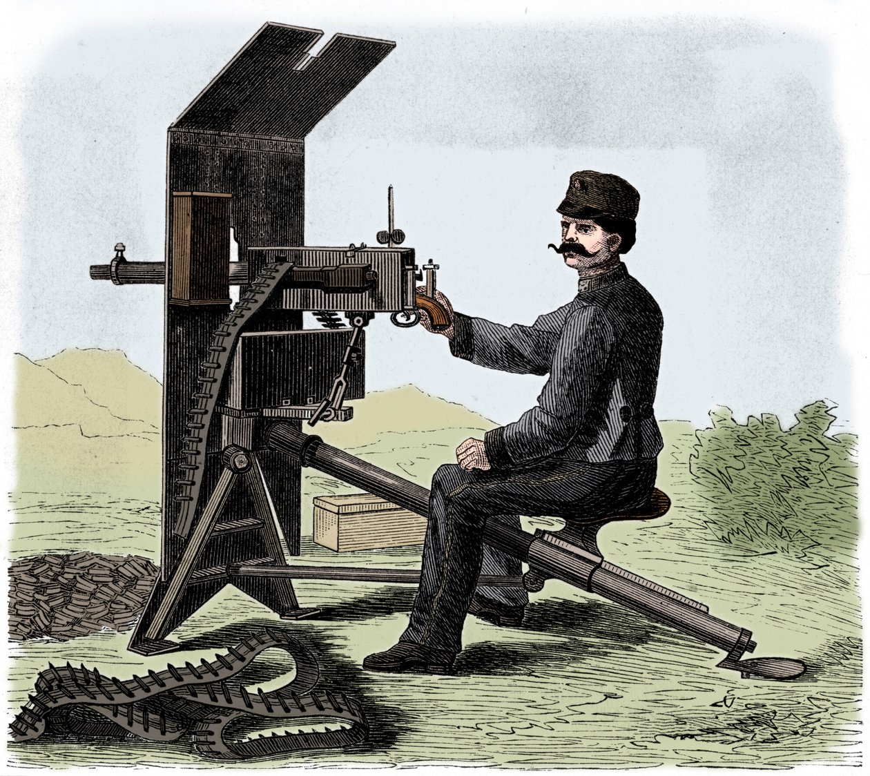 Mitrailleuse Maxim, vers 1895 - Unbekannt