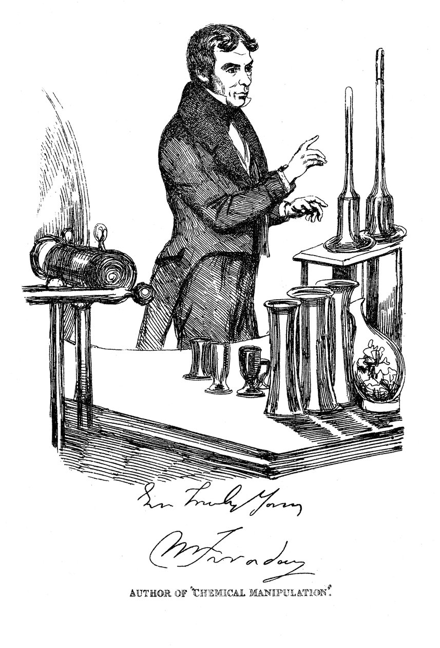 Michael Faraday donnant une conférence à la Royal Institution, Londres, vers 1835 - Unbekannt