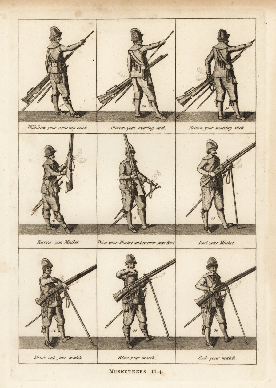 Exercices militaires des mousquetaires - Unbekannt