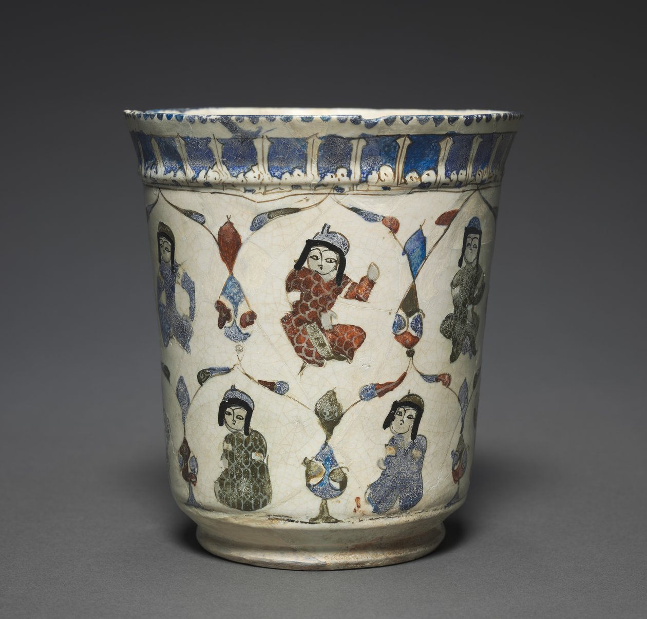Gobelet Minai avec princes assis, 1180-1220 - Unbekannt
