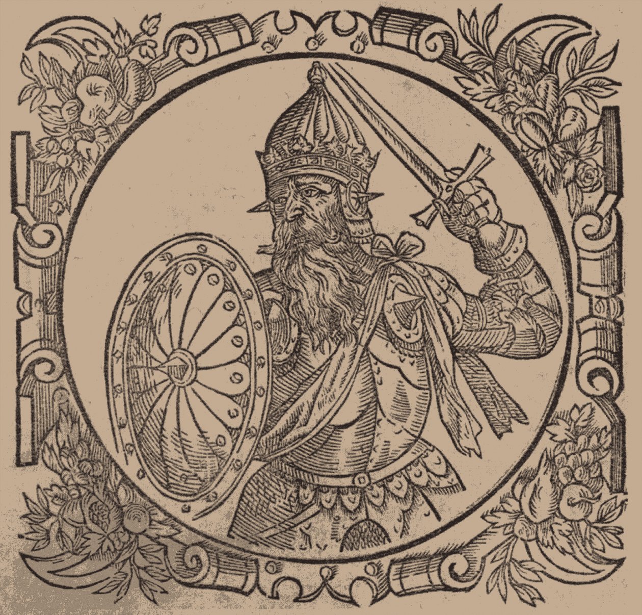 Mindaugas, Roi de Lituanie De : Sarmatiae Europeae desscriprio... par A. Guagnini - Unbekannt