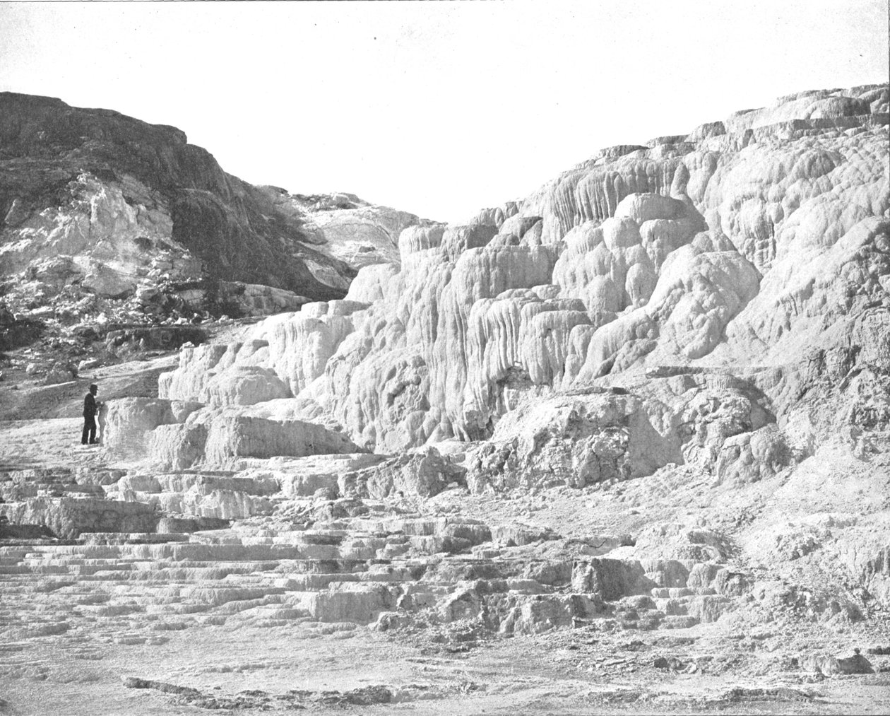 Terrasse de Minerva, Parc Yellowstone, USA, vers 1900 - Unbekannt