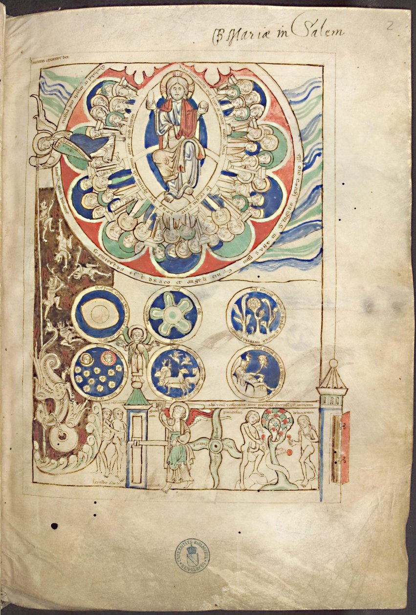 Miniature Initium creaturae dei du Liber Scivias de Hildegard de Bingen, vers 1220 - Unbekannt