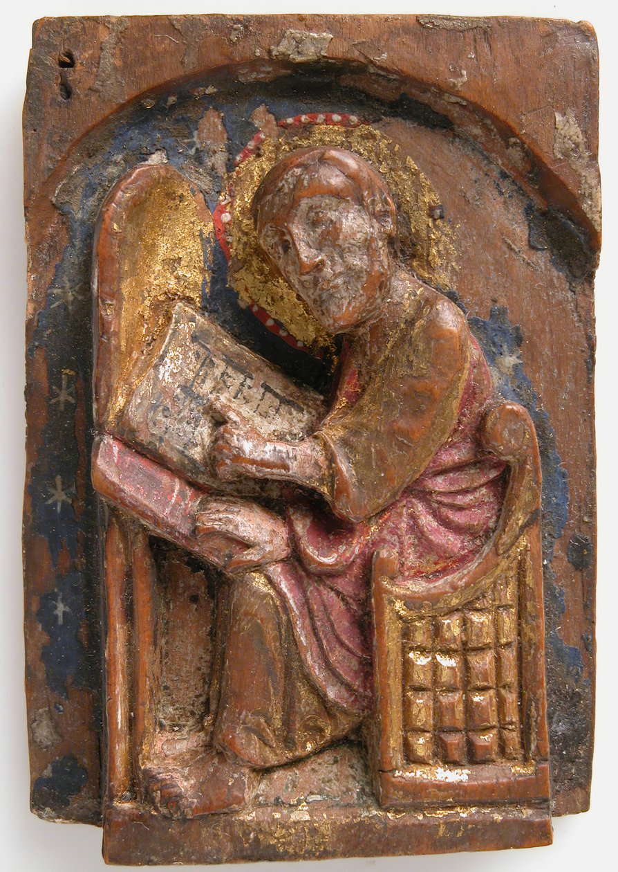 Miniature en relief de Saint Luc à sa table d