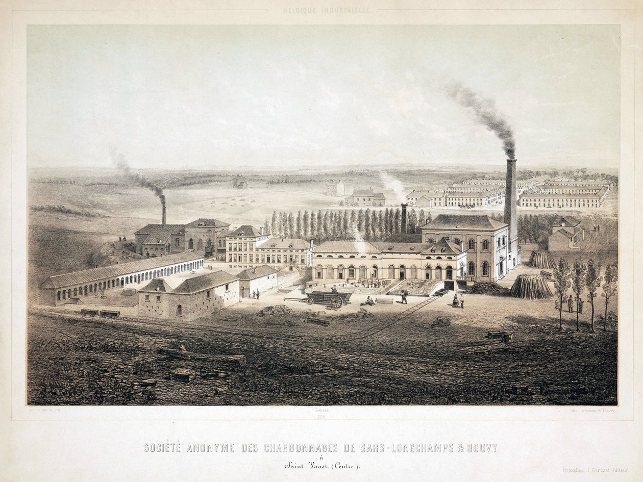 Exploitation minière, charbon Sars Longchamps & Bouvy Coalmining Co Ltd, Belgique - Unbekannt