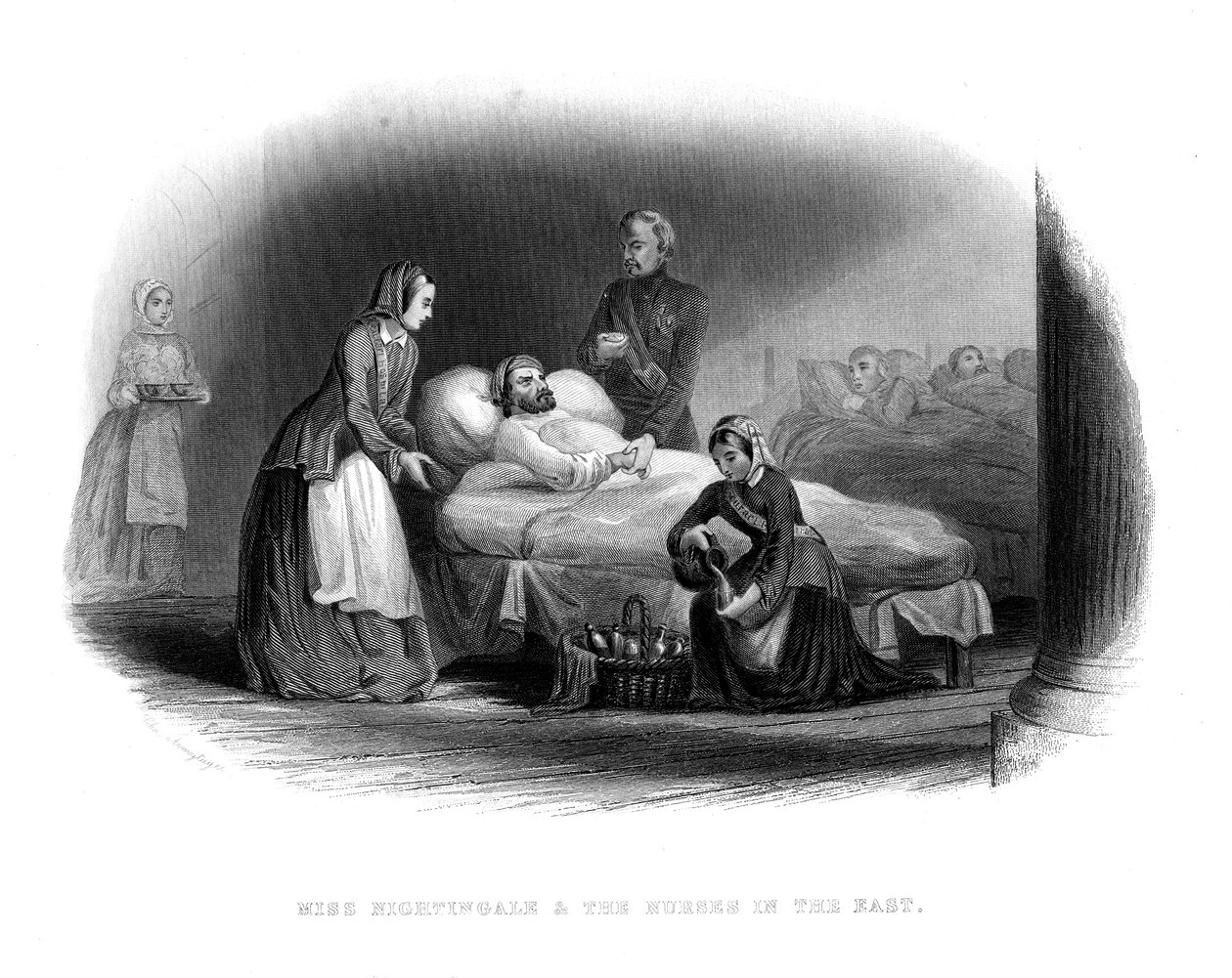 Mlle Nightingale et les militaires en Orient, vers 1860 - Unbekannt