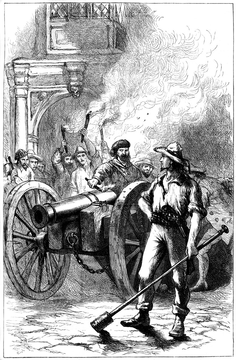 Foule tirant au canon devant le palais de justice où Alexander McLeod était emprisonné, 1840 vers 1880 - Unbekannt