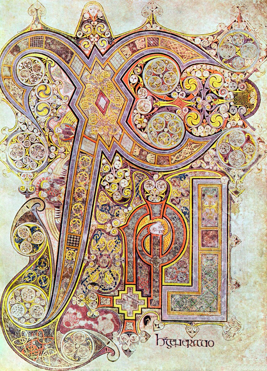 Page de monogramme du Livre de Kells Christi Auteum Generatio, c800 - Unbekannt