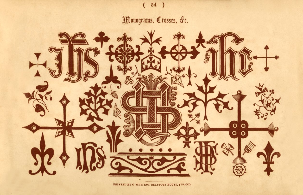 Monogrammes, croix, etc., 1862 - Unbekannt
