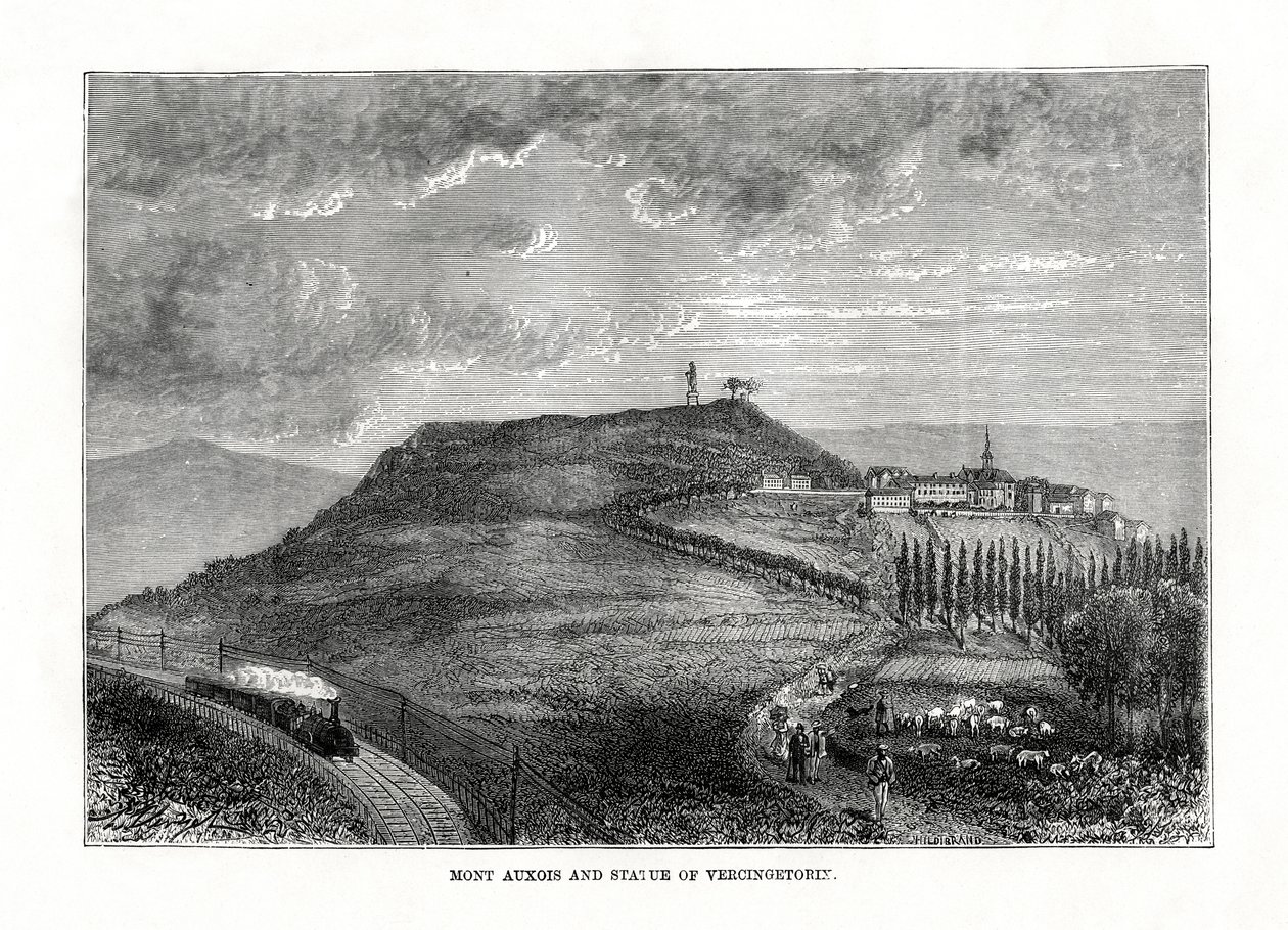 Mont Auxois et la statue de Vercingétorix, France, 1879 - Unbekannt