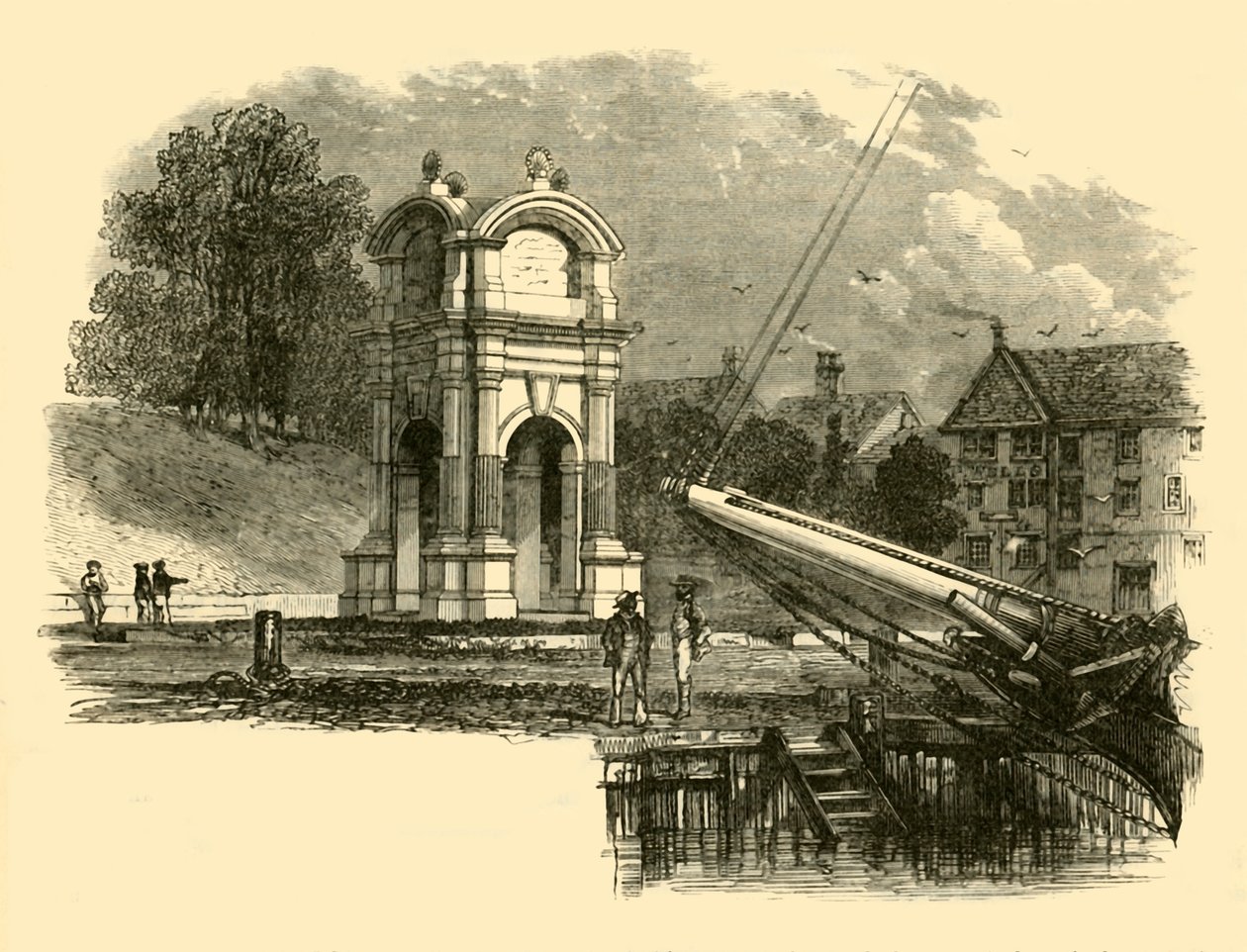 Monument à New Plymouth, pour marquer le site du débarquement des Pères Pèlerins, 1890 - Unbekannt